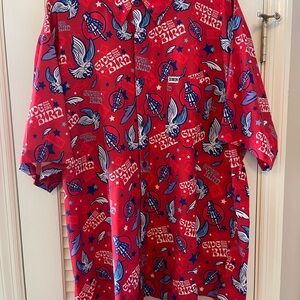 DIXXON Red and Blue Graphic Men's Shirt